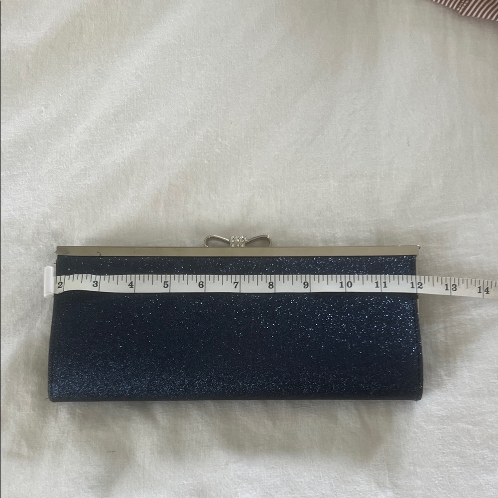 INC Elegant Navy Glitter Clutch - Picture 4 of 5